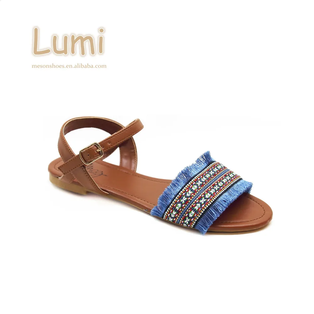 low moq cheap china handmade sandal flat shoes women sandals