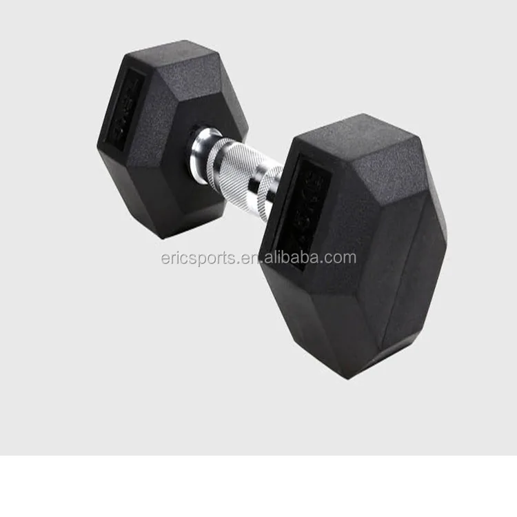 15kg Rubber Coated Hex Dumbbell