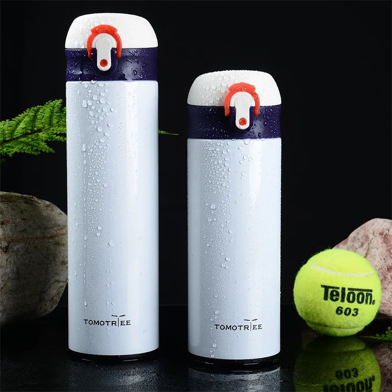 Wholesale Colorful Vacuum Coffee Flask Double Wall Insulated Water Bottle With Click Lid