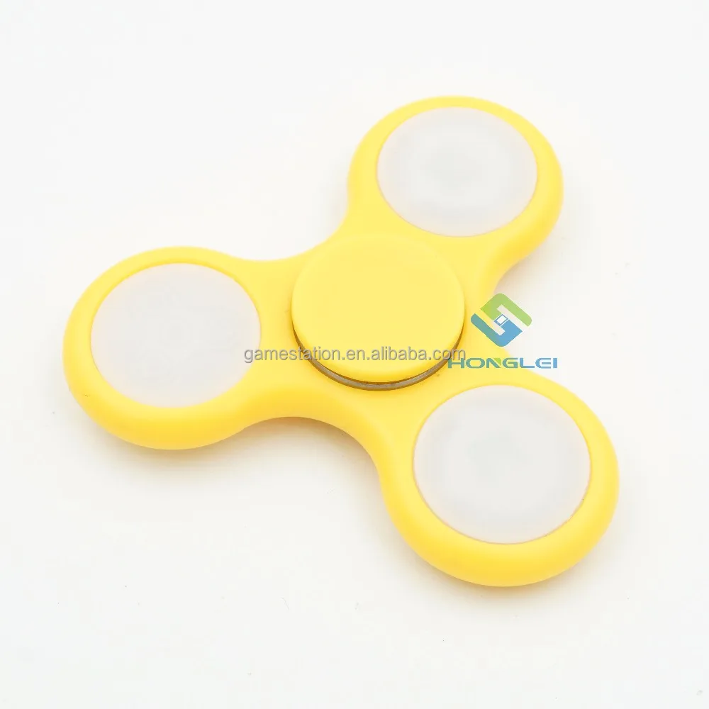 2017 hot sell toys hand spinner with high speed dark light LED fidget spinner