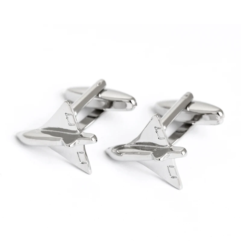Novelty cufflinks paper airplane design plane