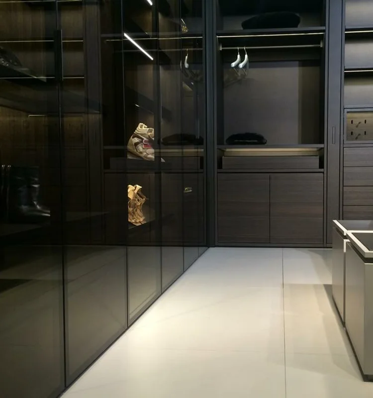 Best Selling Wardrobe Aluminium Glass Door Designs India Bedroom Furniture Home Furniture Modern Metal Customized Size 25days