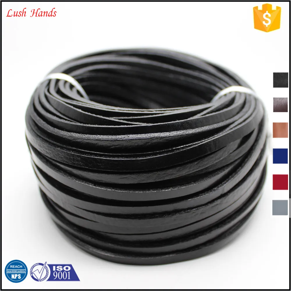 10mm wide flat leather cord for jewelry leather cord wholesale