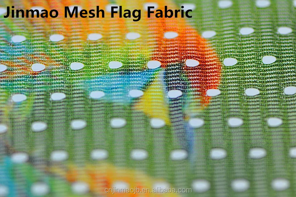 
good quality competitive price 100 PCT polyester flag mesh fabric sublimation printing water base ink 