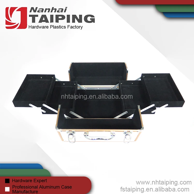 Набор для макияжа с золотой рамкой алюминиевый корпус мраморной поверхностью