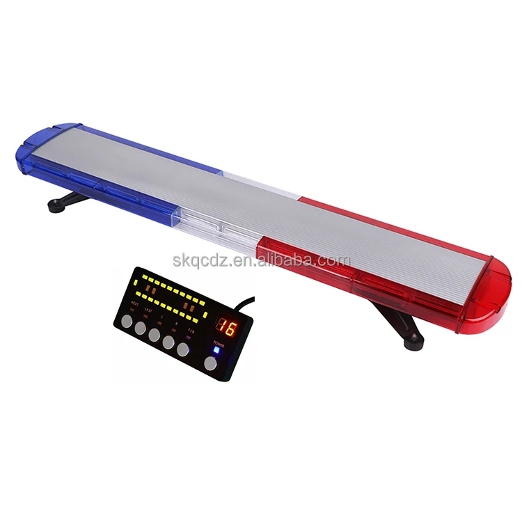 2017 220W 12-24V red blue emergency COB led strobe light bar for rescue vehicles