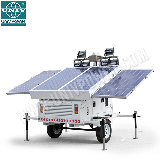 Cheaper Simple  mobile Solar CCTV Lighting Tower