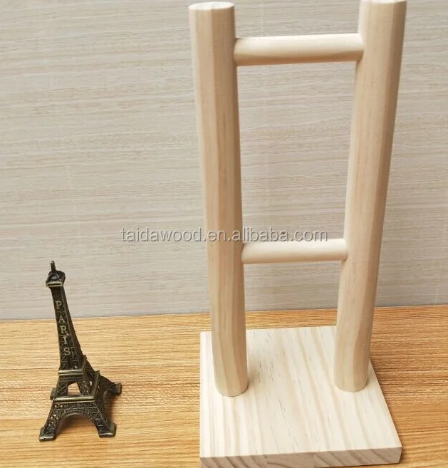 Eco-friendly Pine solid Wooden Headphone Stand Custom Handmade Headphone Display Rack