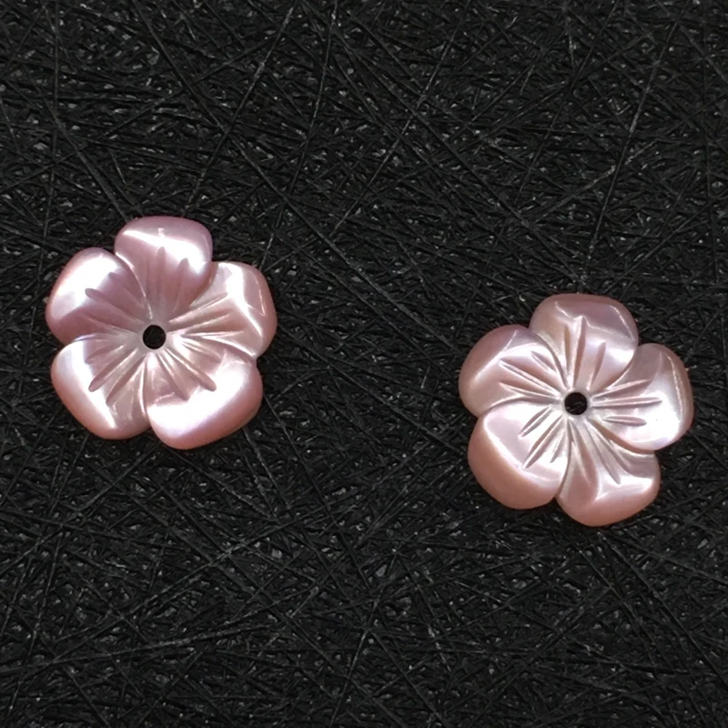 Abalone shell natural sea shell yellow plum blossom flower jewelry accessory charm 8-14mm