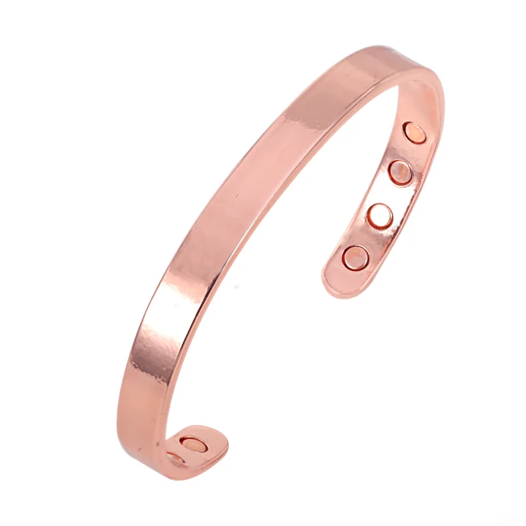 Fashion Wholesale Health Jewelry 12 magnets pure copper magnetic therapy bracelet