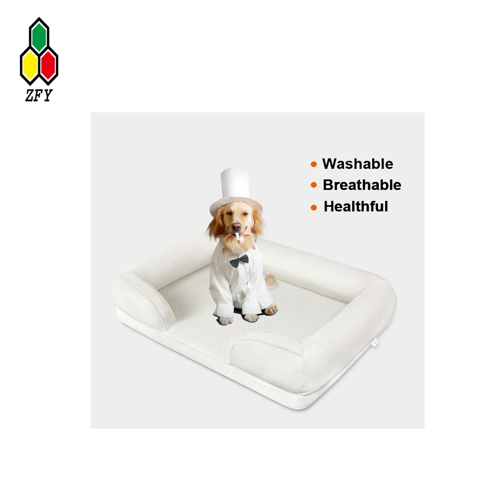 4D Polymer Air Fiber Poe Mattress Corn 3D Mesh Cover Washable Camas De Perro Cama Para Perro Dog Sofa Bed
