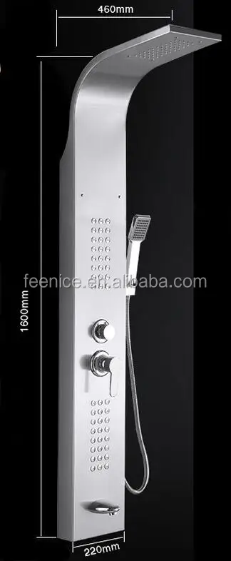 304 stainless steel 5 function rainfall shower panel