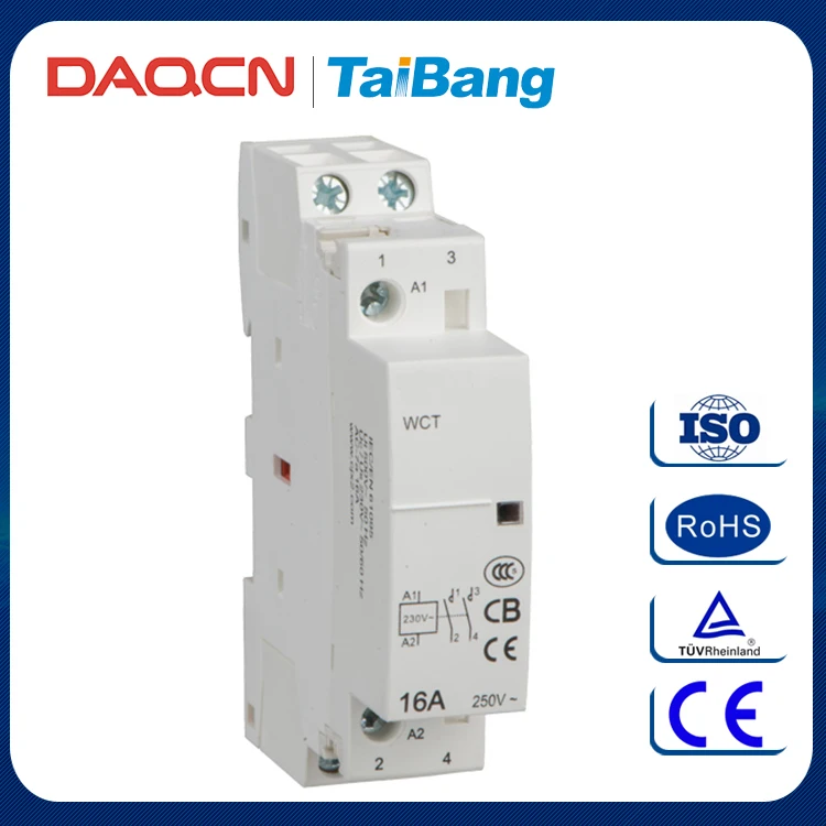 DAQCN Новый 2 Полюс 3 Полюс 4 Полюс Домашнего Использования Типов Ac Coil Модульная Контактор