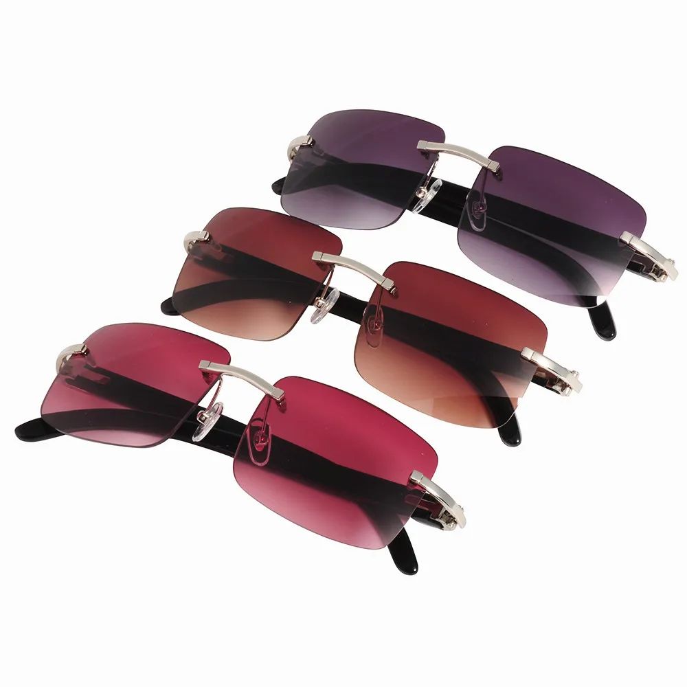 LS4005-C7 hot selling unisex design custom fashion decoration india buffalo horn sunglasses