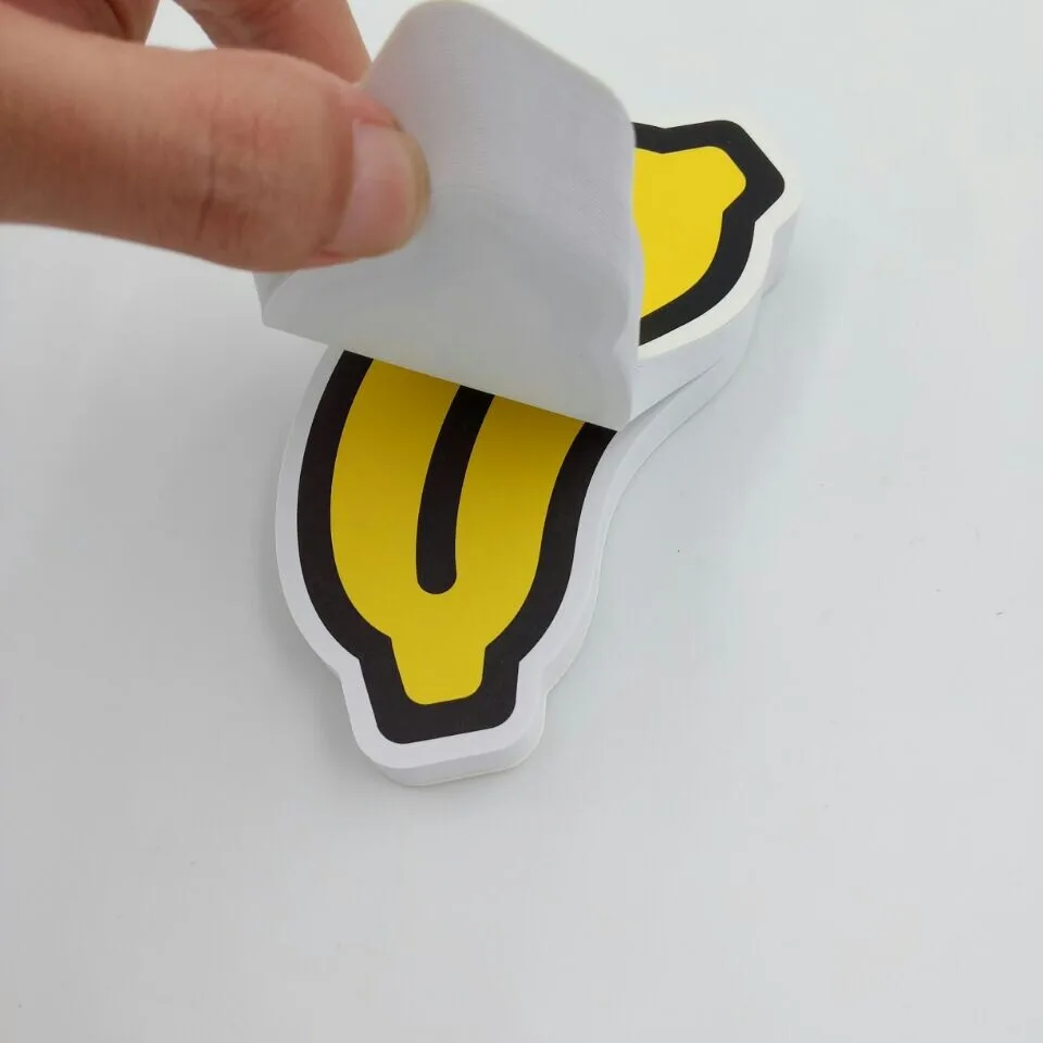 custom fruit shape sticky note punching banana pad