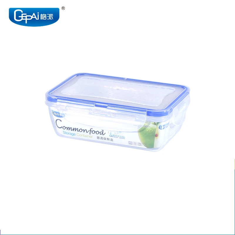 400ML Airtight Microwave-Ready Rectangular Plastic Food Storage Container Lid Take-Away Disposable Plastic Packaging Containers