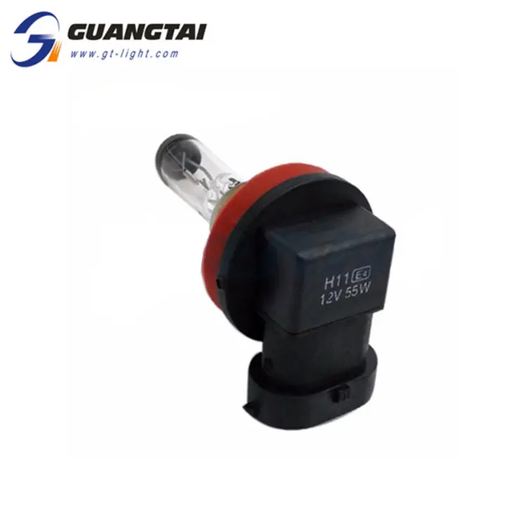 Low price china factory custom bright h11 yellow halogen 12v 55w bulb