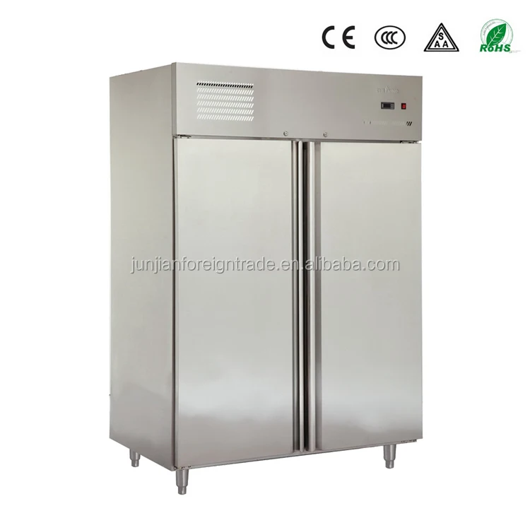 Catering equipment static or ventilated cooling system upright stainless steel commercial heavy duty refrigerator for restaurant