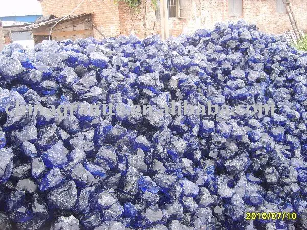 
Garden decorated glass stone architectural glass big blue glass rocks 