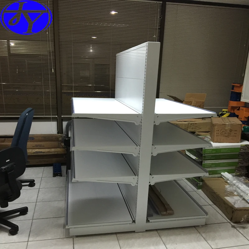 Hypermarket Display Rack JIAYUAN Supermarket Rack Double-sided Metallic Heavy Duty Supermarket Equipment High Steel 5 Shelves