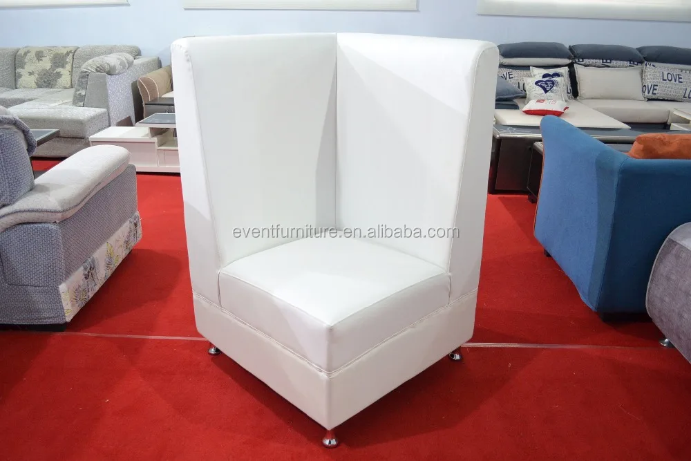
Eventfur white wedding event party hall sectional corner sofa 