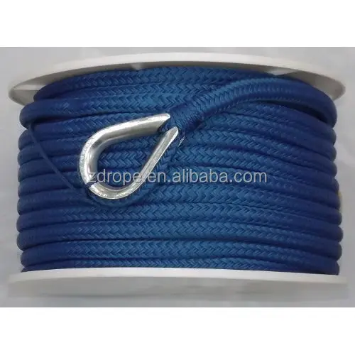 marine grade rope 24 strand white Nylon polyester polypropylene material boat tow rope marine anchor line