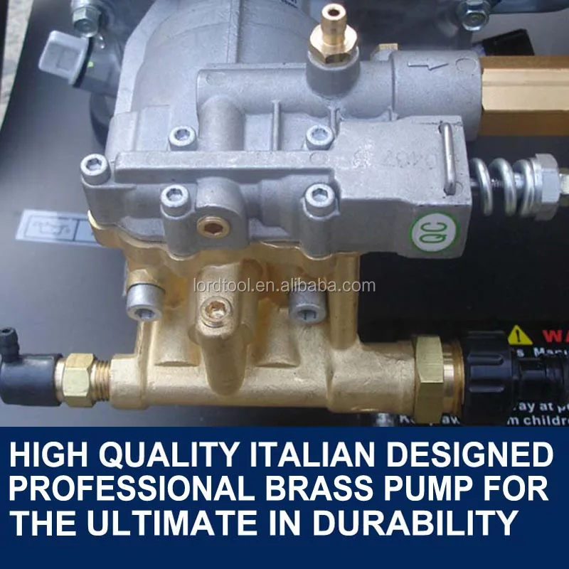 8HP Modern design Gasoline high pressure washer cleaner 200bar with hose reel and detergent tank