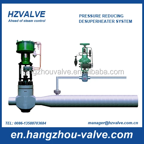 Pneumatic pressure reducing desuperheater