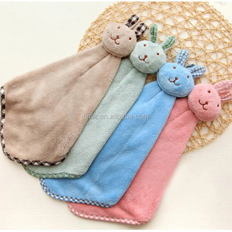 100% Microfiber Cartoon Head Hanging Hand Towel Promotions Drying Towel