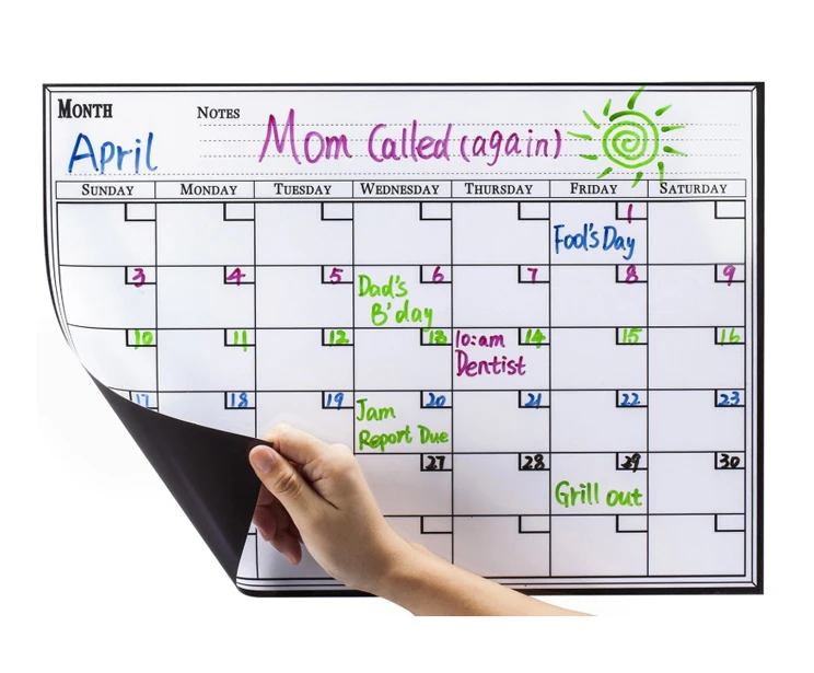
Magnetic weekly planner 