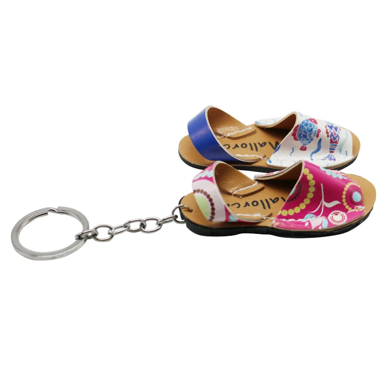 Wholesale New Products Blank 3D Leather Shoes Keychain With Custom Logo