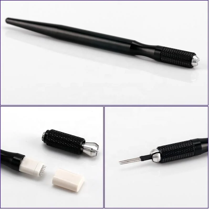 PMU Accessories Supplies Professional Black Permanent Makeup Embroidery Manual Pen Eyebrow Lip Tattoo Hand Tool Microblading Pen