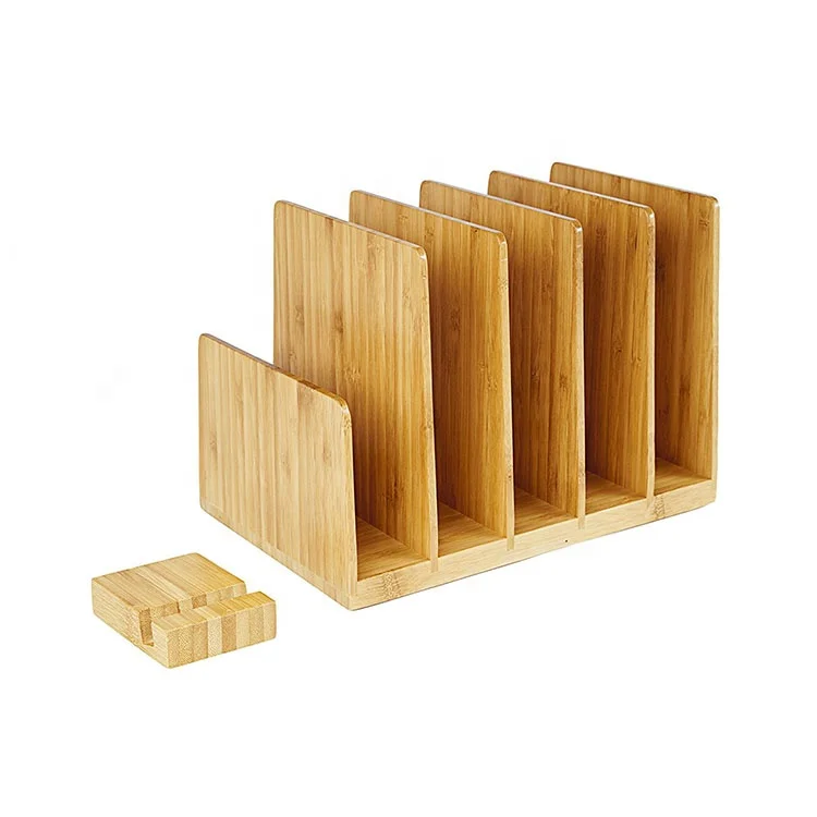 Bamboo Desk File Tray Office Organizer Desktop Document Folder Organizer