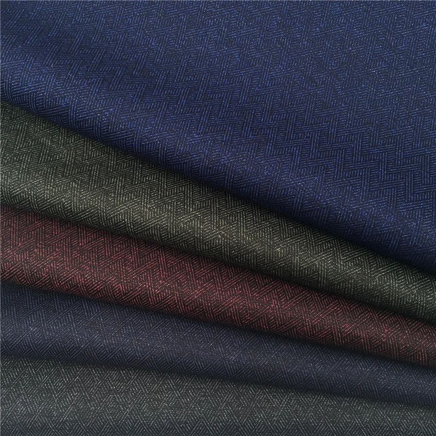 Новый материал из смеси полиэстера, вискозы, спандекса, дизайн в елочку, мужской костюм, Блейзер, брюки, одежда, Тканое полотно