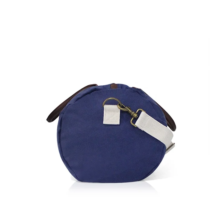 China Factory Plain Waterproof Travel Duffel Bag, Cotton Canvas Sport Gym Bag With Adjustable Shoulder Strap Men
