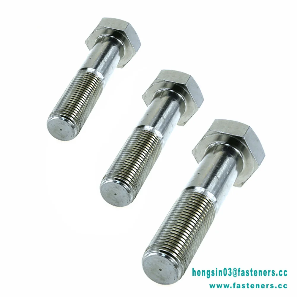 Hexagon head bolts DIN 933(full thread) grade 5.8 M22 bolt and nuts