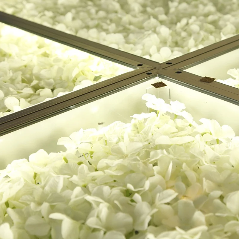 Светодиодное освещение, искусственный цветок, танцевальная сцена для свадебного украшения