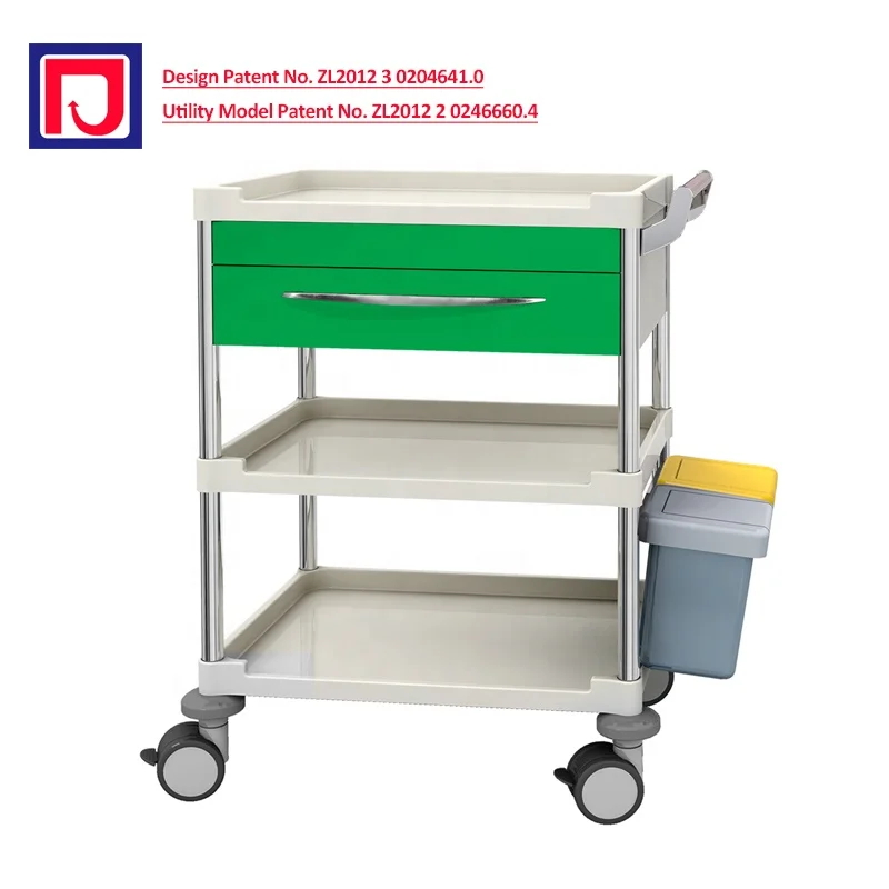 Цветные тележки для лечения больниц, медицинская тележка для лекарств из АБС