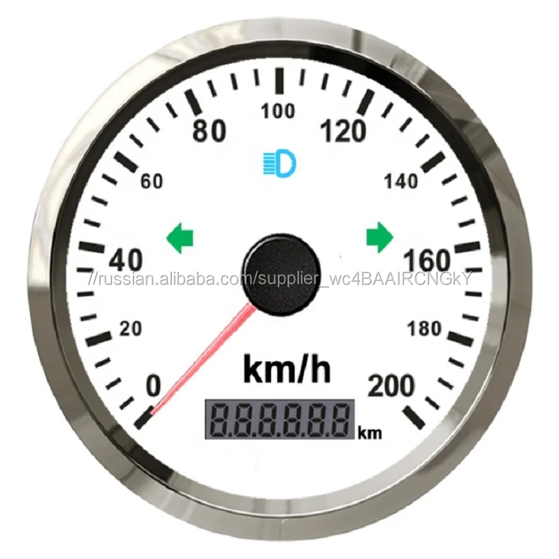 Универсальный Водонепроницаемый 85 мм GPS Спидометр 200 км/ч общий пробег Регулируемый с индикацией света