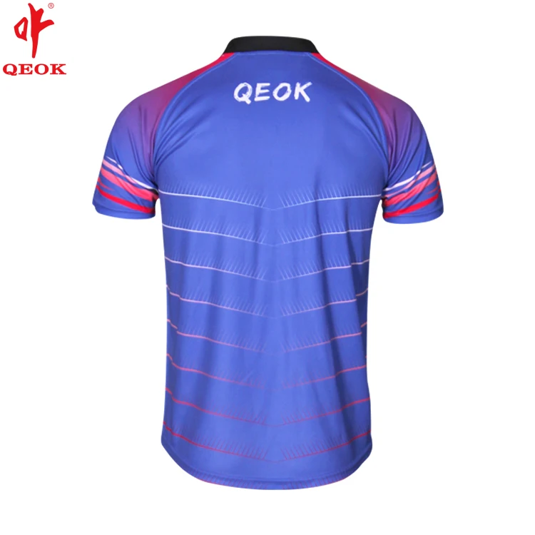 Sky Blue Rugby Football jerseys ,Qeok Sports Design,Digital printing garments