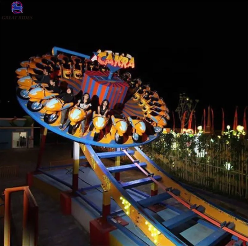 Luna park amusement equipment sliding flying ufo magic disk for adults