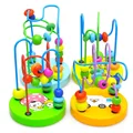 1Pcs Early Learning Toy Children Kids Baby Colorful Wooden Mini Around Beads Educational Mathematics Toy Random
