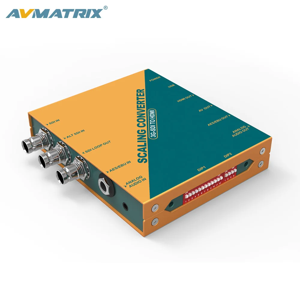 AVMATRIX Scale HDMI to SDI Converter with audio/AES/EBU embedded