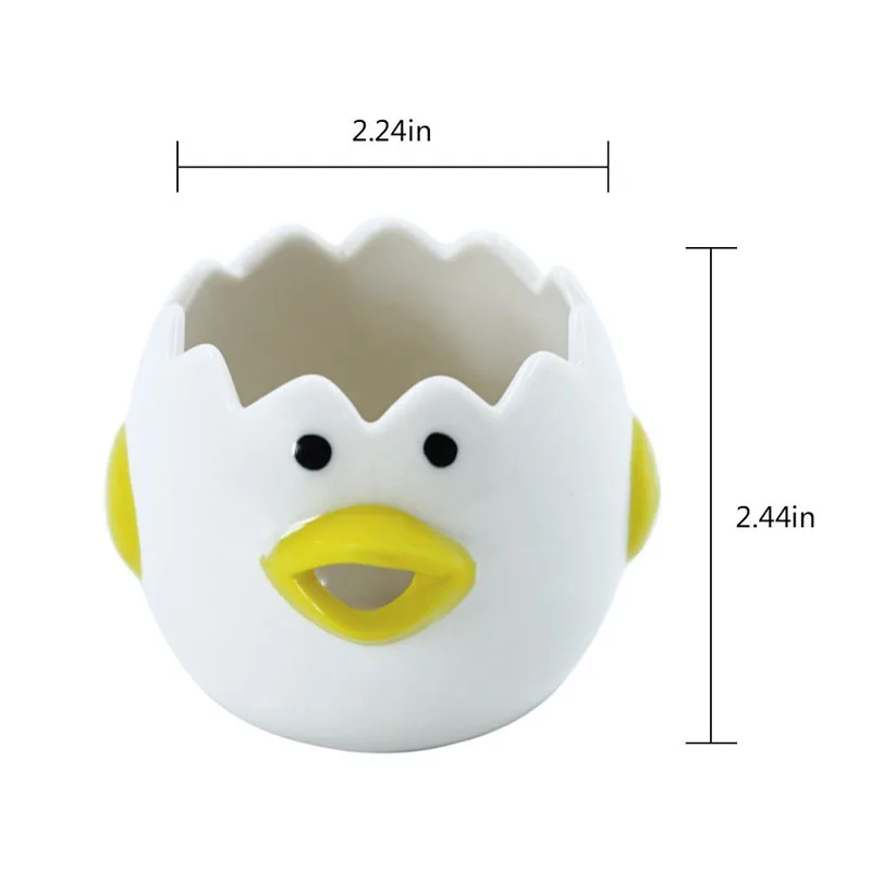 
Kitchen Tool Cute Chick Shape Ceramic Egg Yolk White Separator 