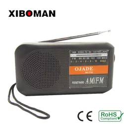 ABS material portable am fm radio with telescopic antenna