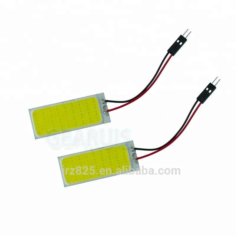 Super bright Dome Panel light COB 36 Chips LED Chip Car interior lights lamp bulb T10 Festoon BA9S 2 Adapters White DC 12V