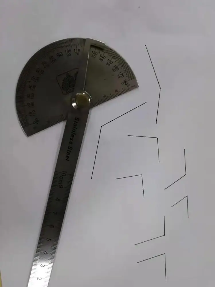 Stainless steel protractor teaching measuring tool 180 degree angle protractor angle finder ruler