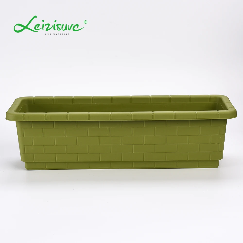 Hot sale Vegetable herb pots rectangle simple plastic flower pot modular planter boxes succulent Gardening Containers