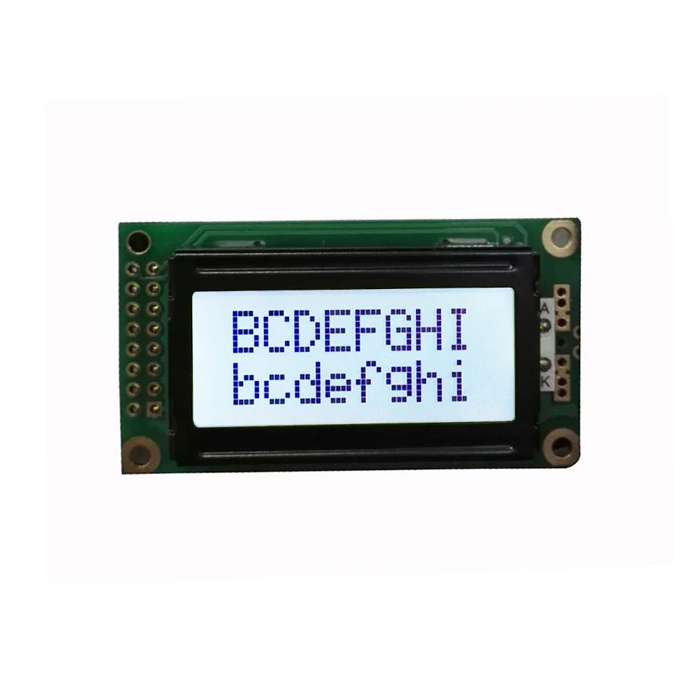 Лучшее качество 8x2 синий маленький буквенно-цифровой символьный ЖК-дисплей