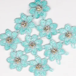 2019 Elegant Hot Sale Handmade Lace Trim with Beads and Stones Trim Lace Fabric by Yard